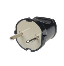 Вилка пластиковая прямая б/з 6А 250В IP20 черн. Duwi 30464 7